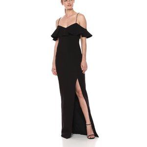 NWT-Likely Shania Off the Shoulder Ruffle Gown
